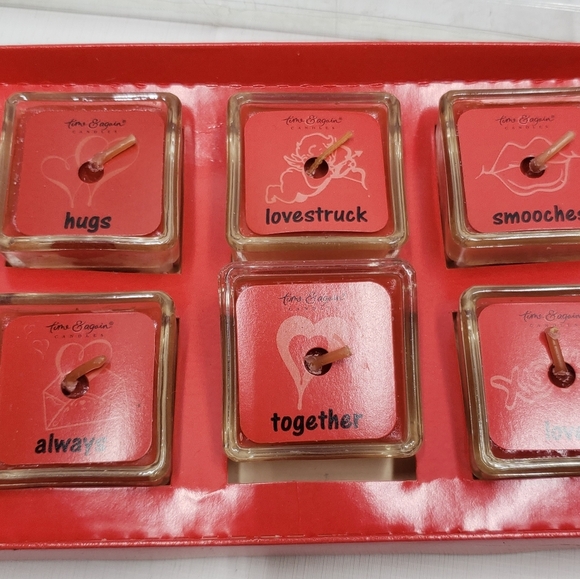 Ganz Time & Again Candle Red Votive Tealight Set Cinnamon Scented Valentines - Picture 7 of 16